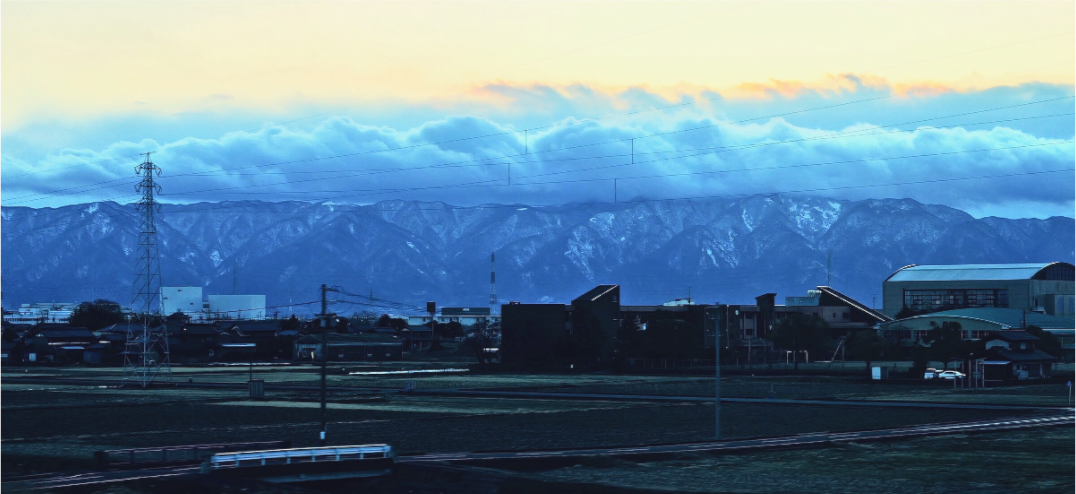 Industrial foothills (Japan, Toyama)