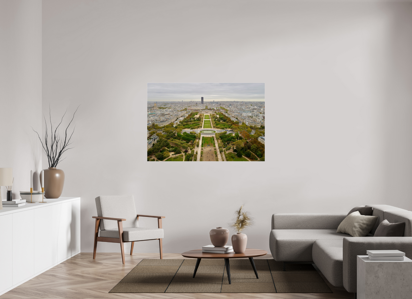 150 x 100 cm, Impression brillante fine art sur alu dibond (prête à être accrochée) Perspective française (France, Paris)