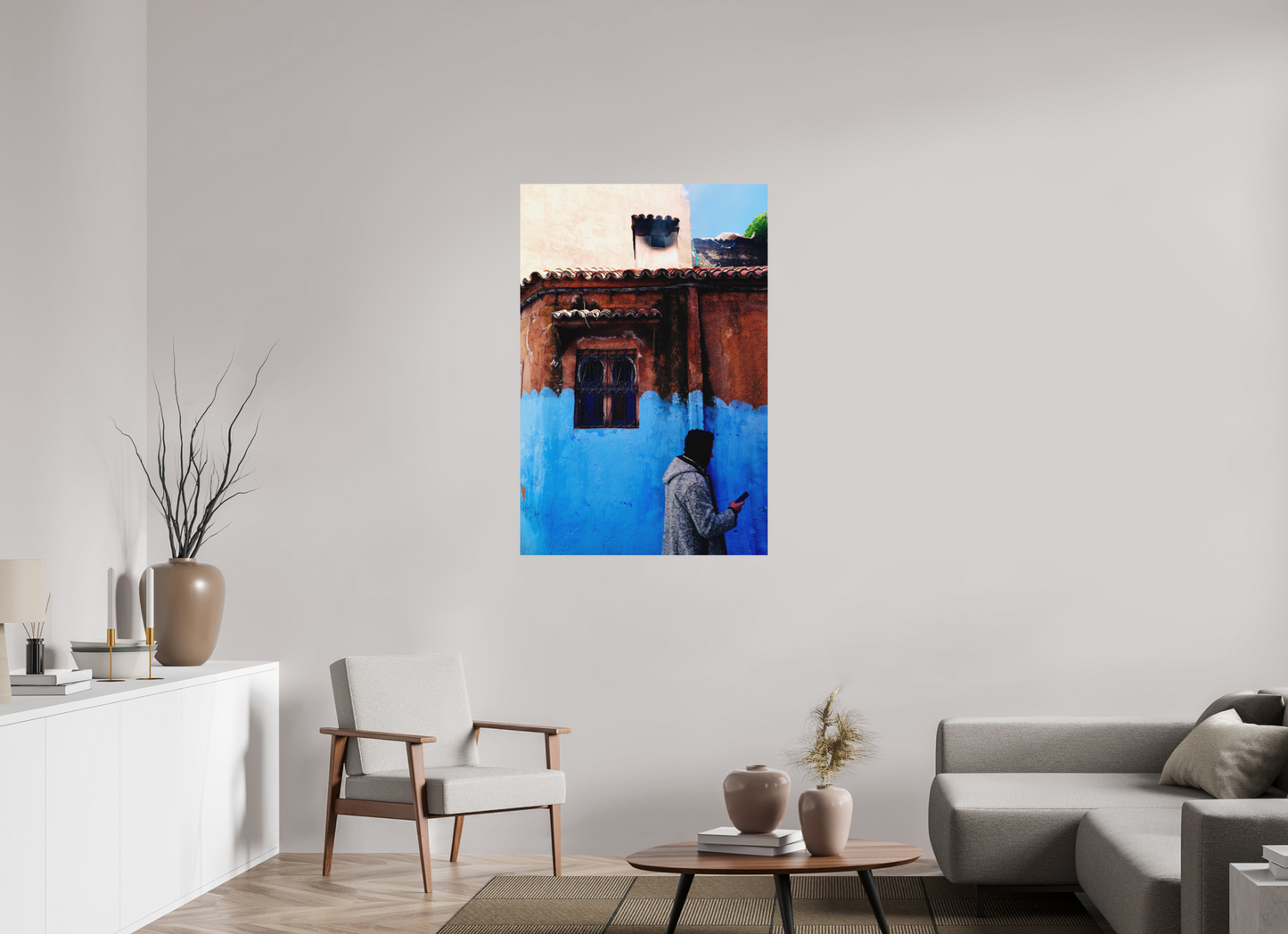 Chromatic border (Morocco, Chefchaouen)