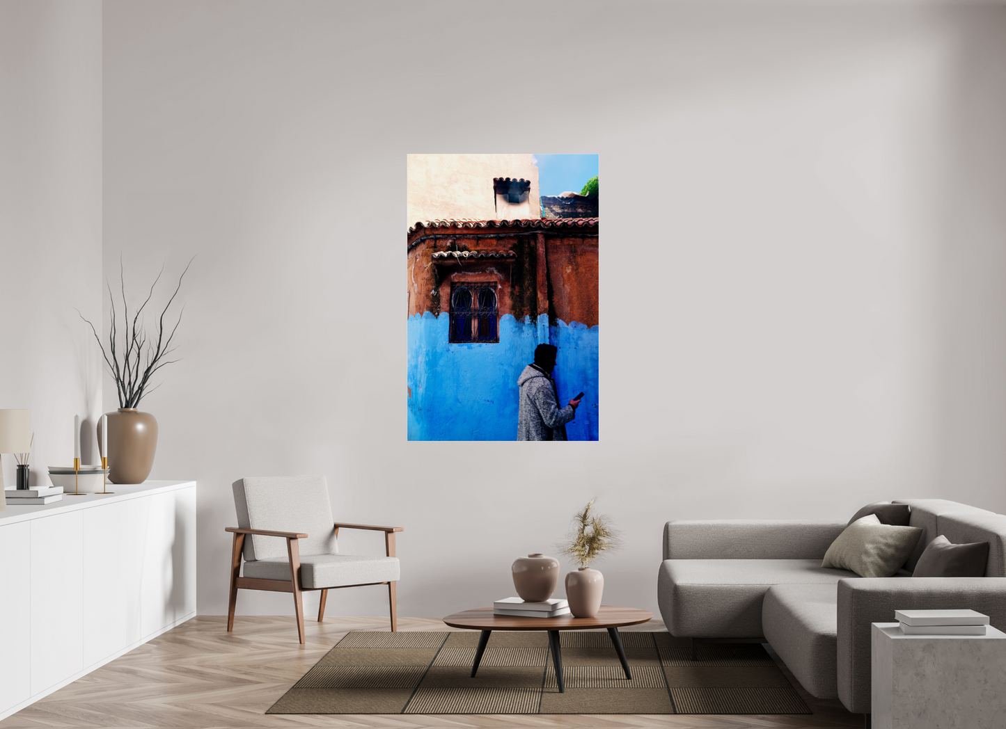 Chromatic border (Morocco, Chefchaouen)
