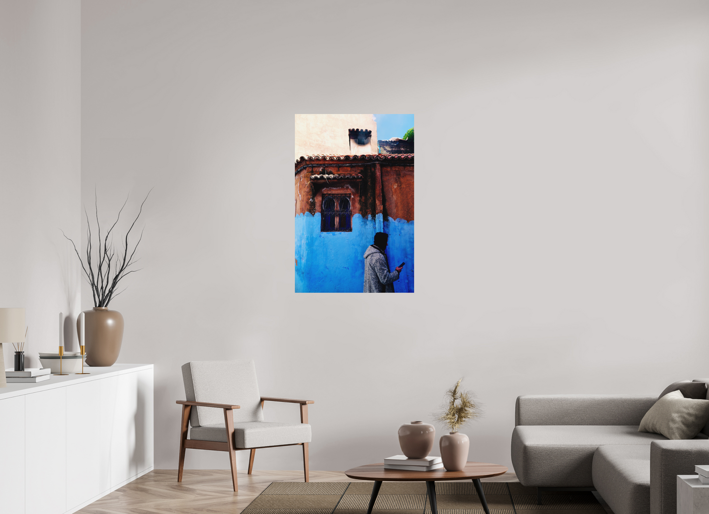 Chromatic border (Morocco, Chefchaouen)