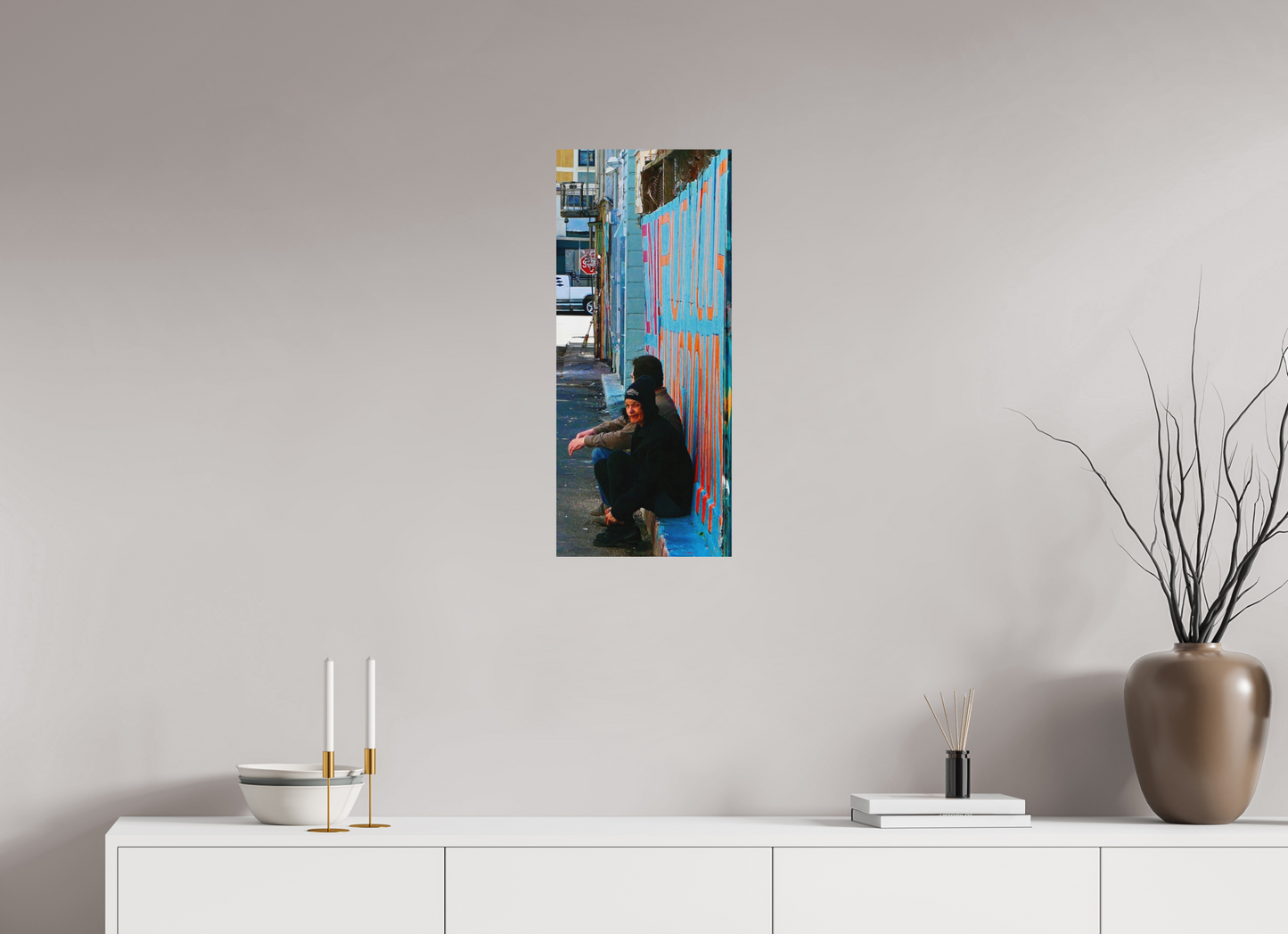 30 x 69,7 cm, Impression mate fine art sur alu dibond (prête à être accrochée) Backstreet Chronicles (Etats-Unis, San Fransisco)