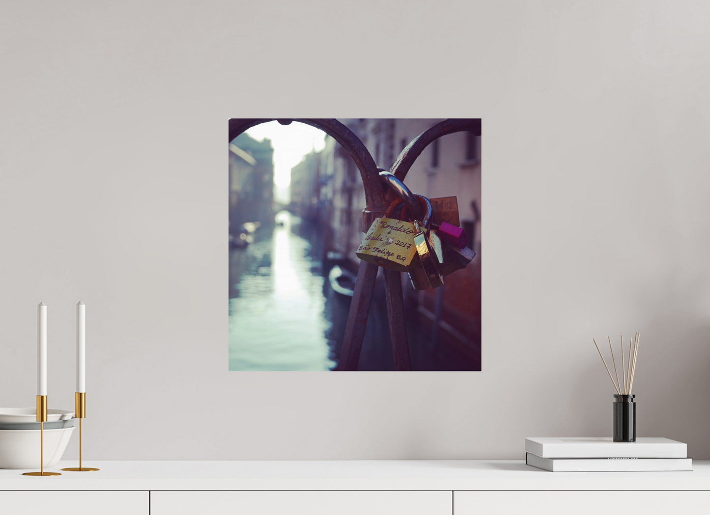 40 x 40 cm, Impression mate fine art sur alu dibond (prête à être accrochée) Ancres (Italie, Venise)