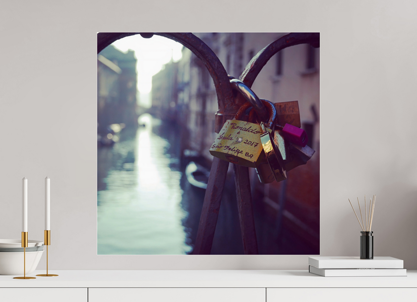 60 x 60 cm, Impression brillante fine art sur alu dibond (prête à être accrochée) Ancres (Italie, Venise)