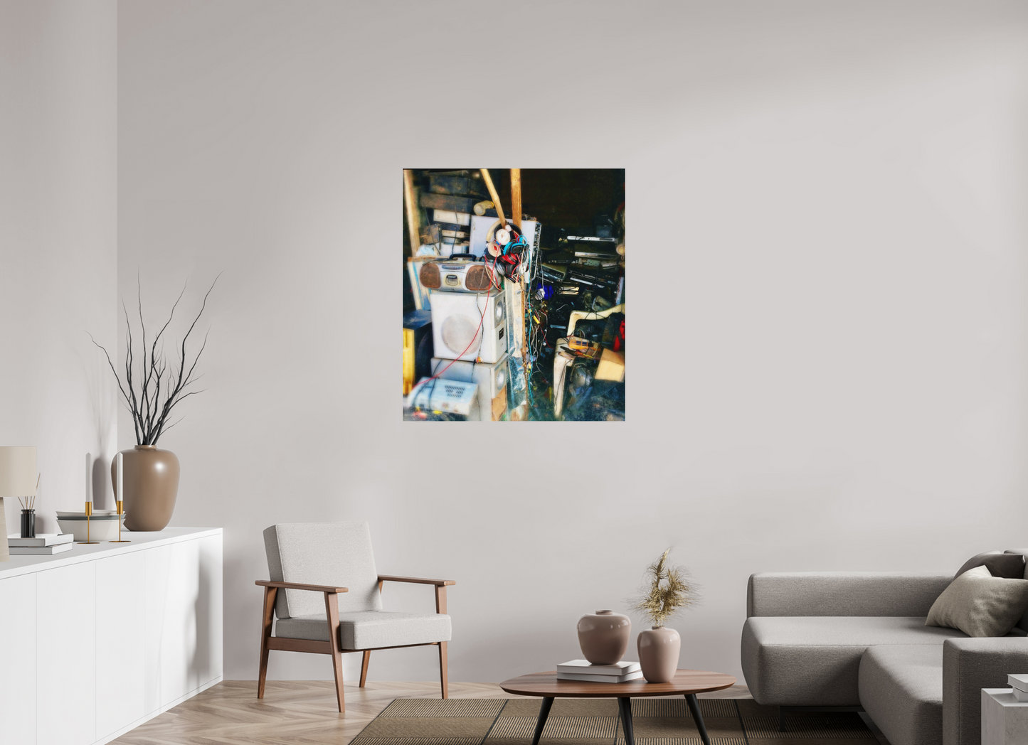 90 x 102,4 cm, Impression mate fine art sur alu dibond (prête à être accrochée) Repair shop (Sénégal, MBour)