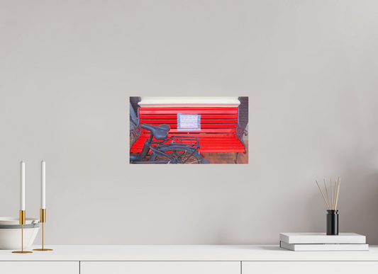 35,3 x 20 cm, Impression mate fine art sur alu dibond (prête à être accrochée) Banc Sous Surveillance (Pays Bas, Amsterdam)