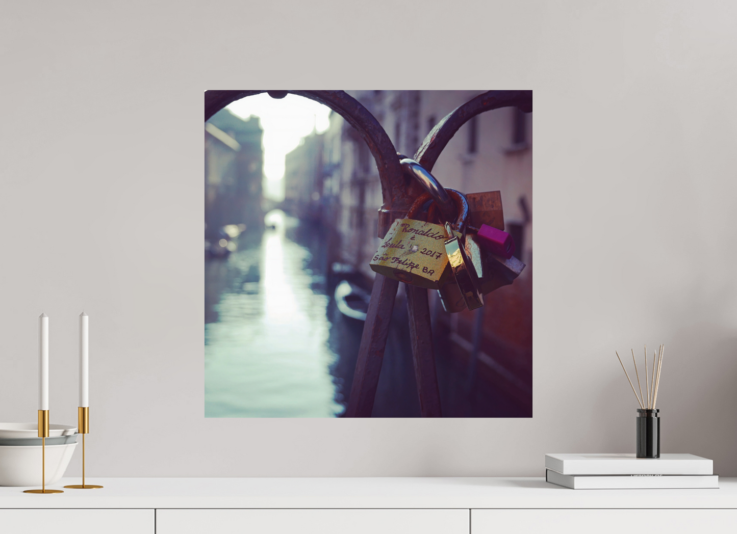 50 x 50 cm, Impression mate fine art sur alu dibond (prête à être accrochée) Ancres (Italie, Venise)