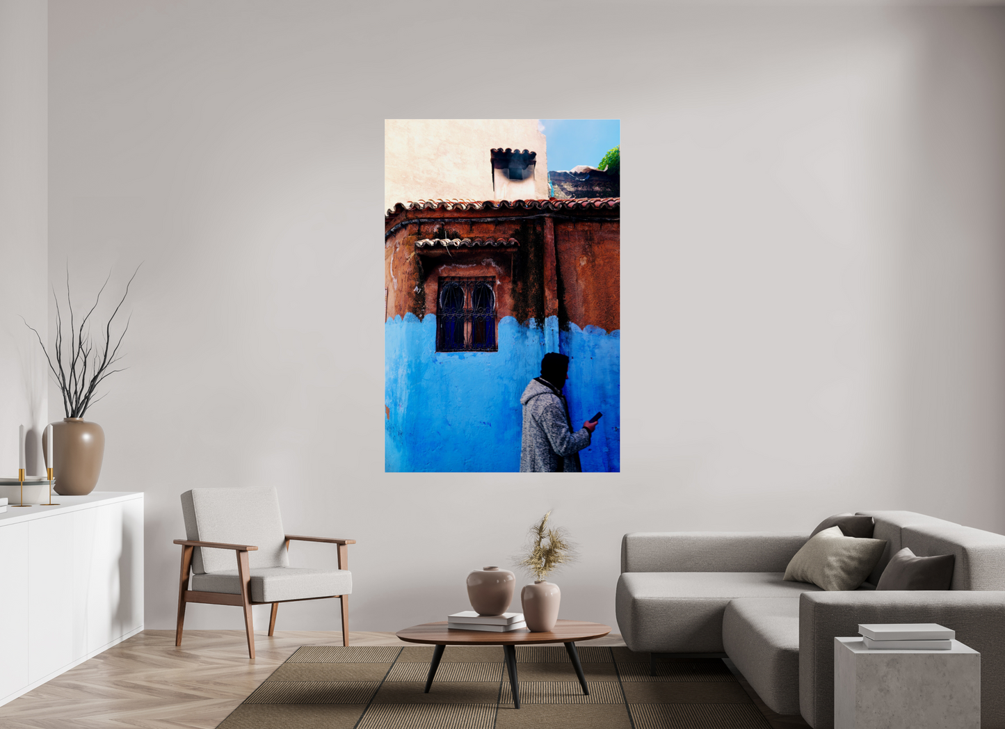 Chromatic border (Morocco, Chefchaouen)