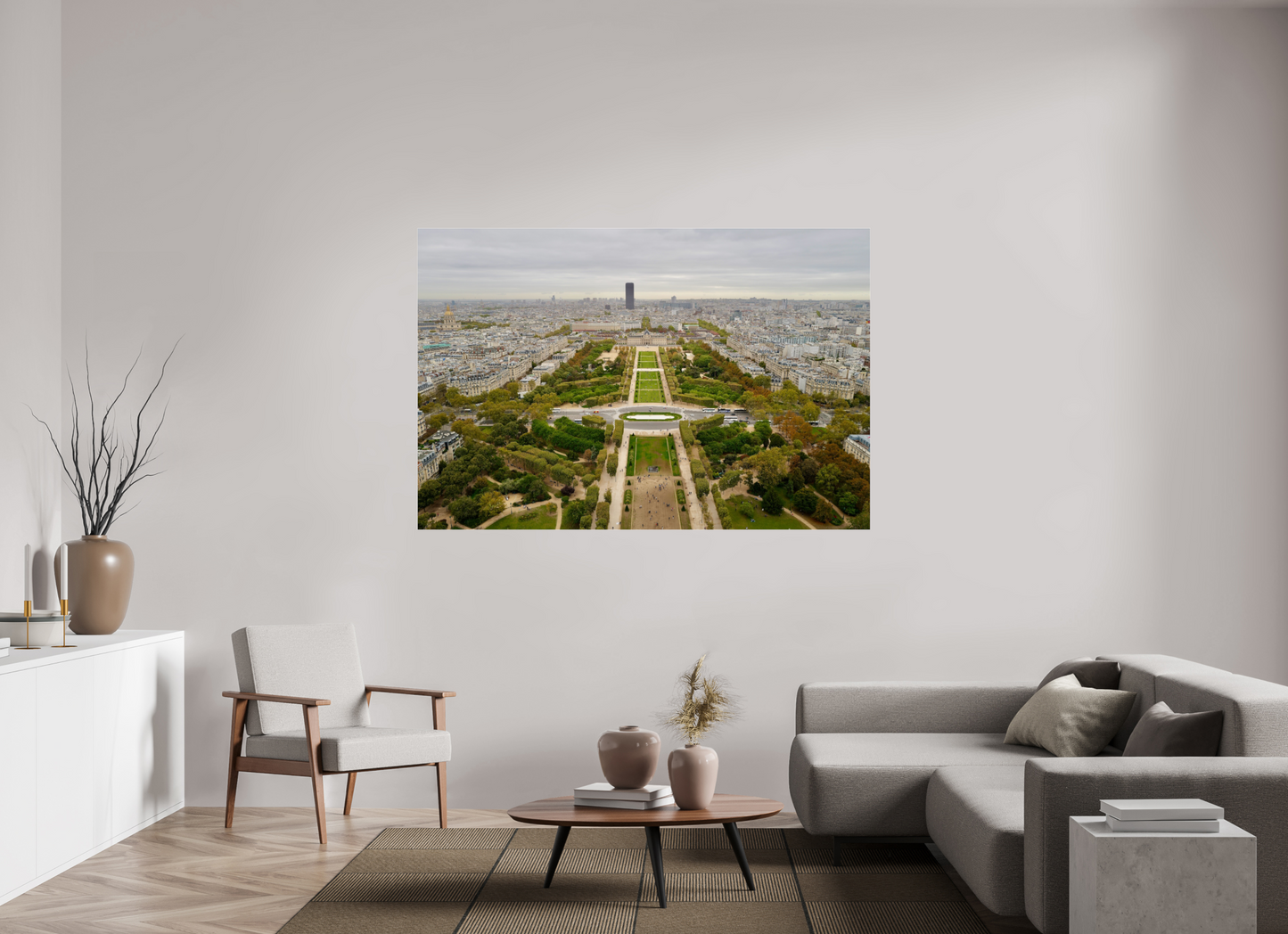 180 x 120 cm, Impression brillante fine art sur alu dibond (prête à être accrochée) Perspective française (France, Paris)