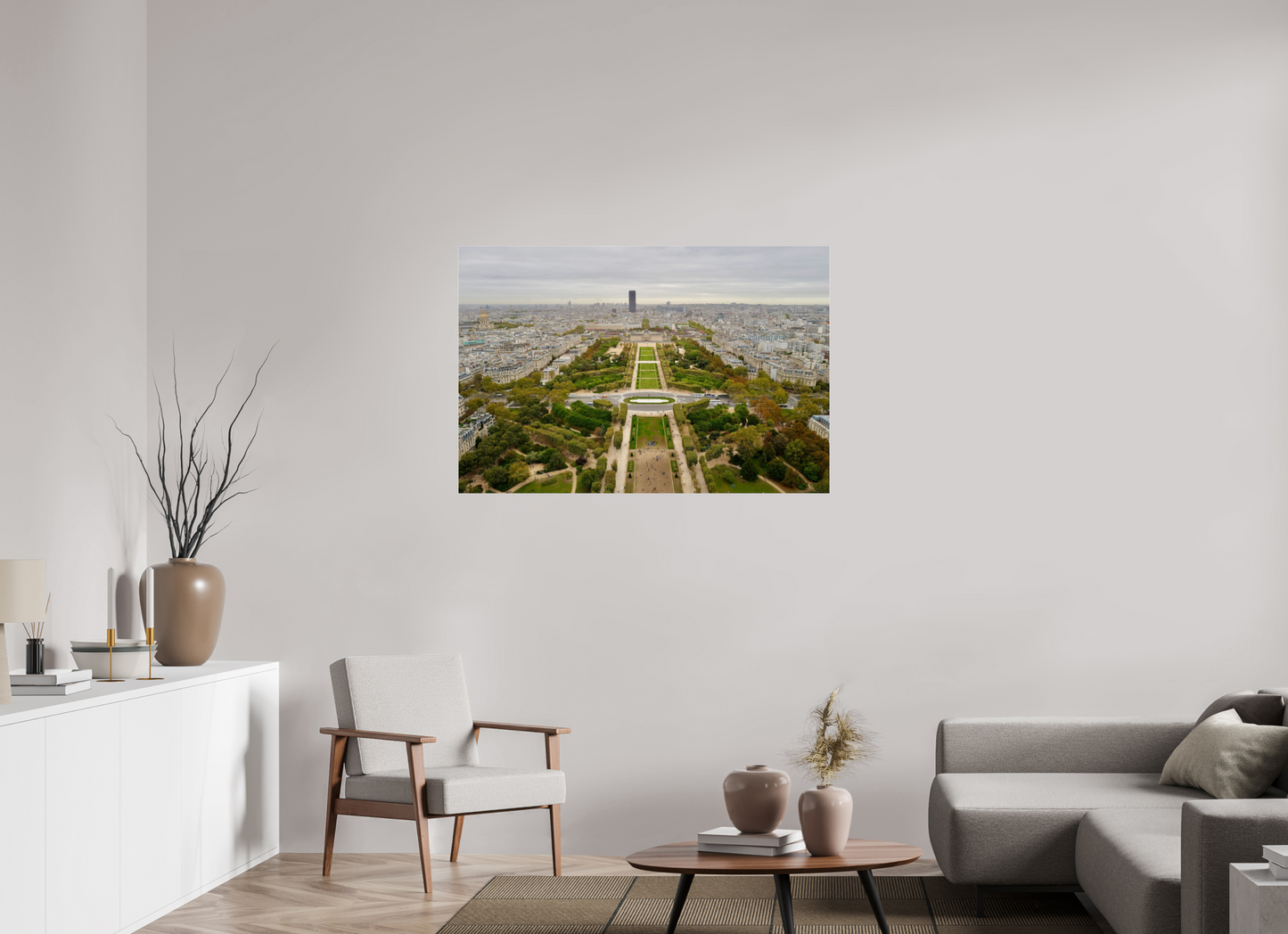 120 x 80 cm, Impression brillante fine art sur alu dibond (prête à être accrochée) Perspective française (France, Paris)