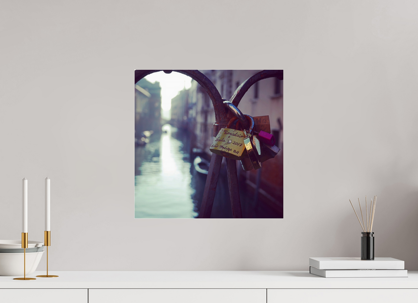 40 x 40 cm, Impression brillante fine art sur alu dibond (prête à être accrochée) Ancres (Italie, Venise)