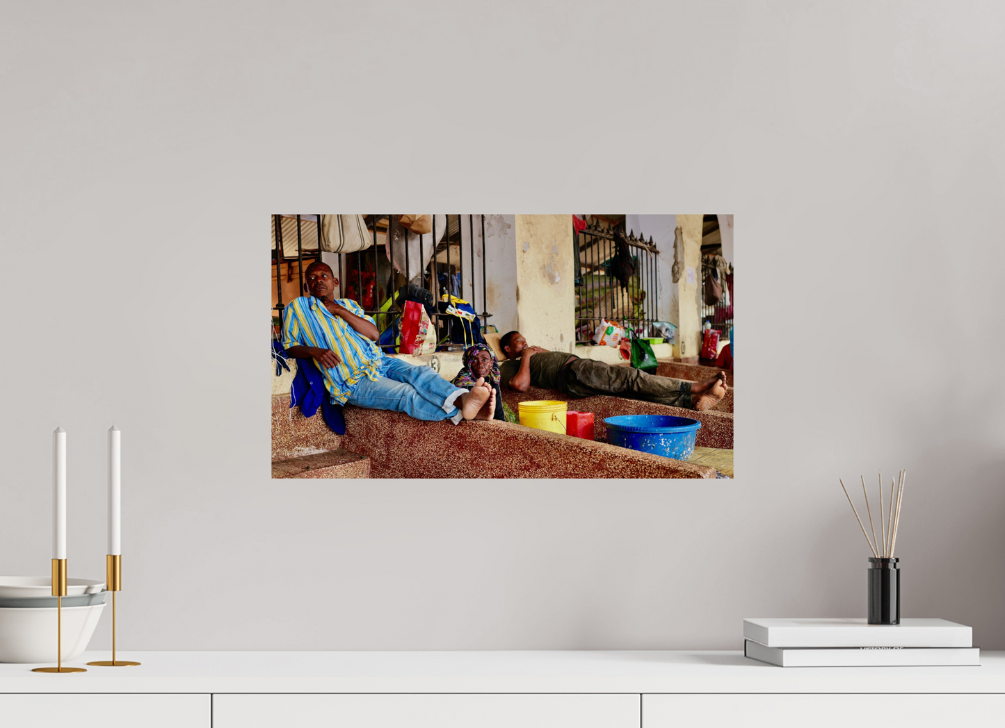 Sleeping market (Tanzanie, Zanzibar)