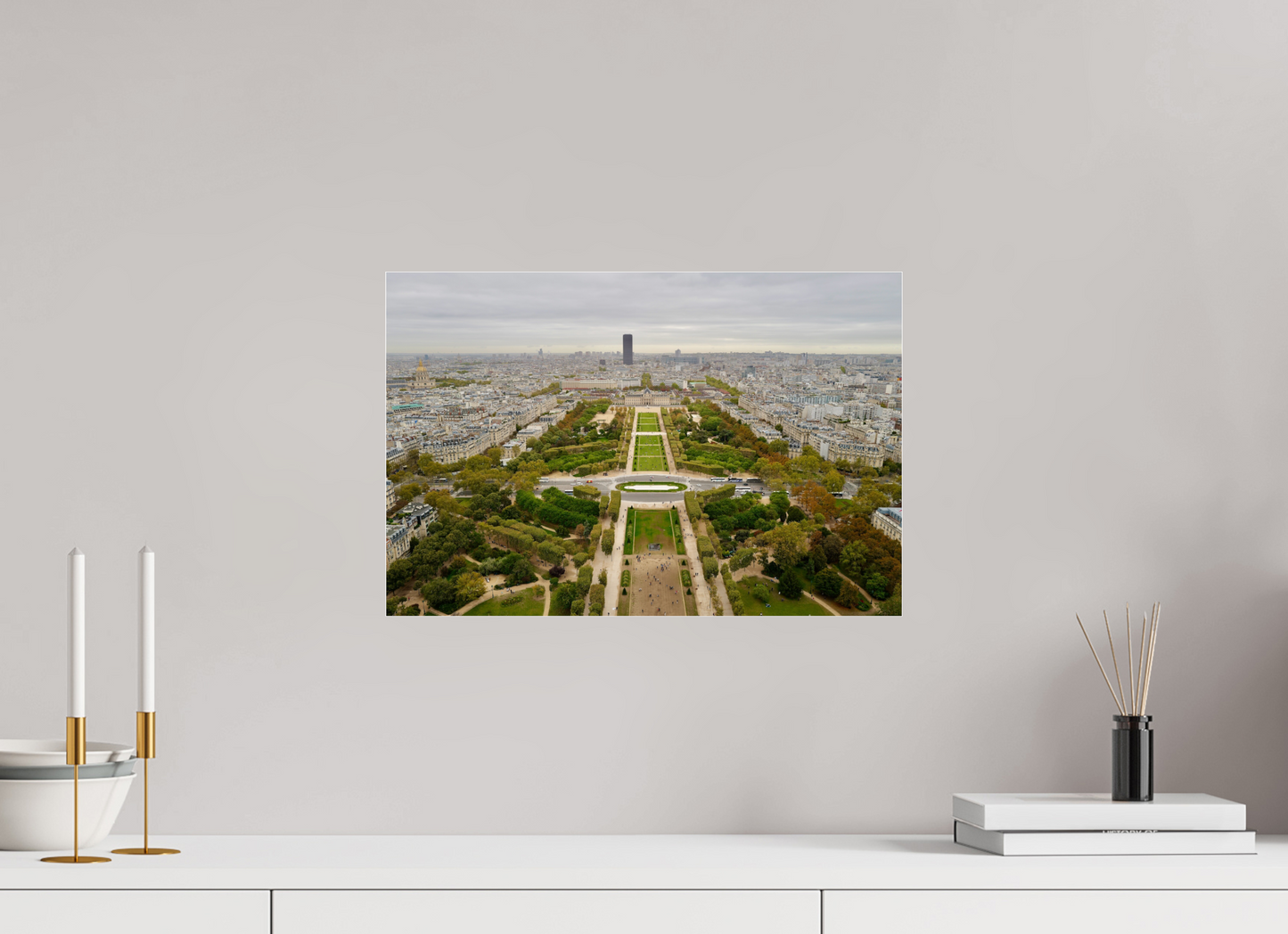 45 x 30 cm, Impression brillante fine art sur alu dibond (prête à être accrochée) Perspective française (France, Paris)