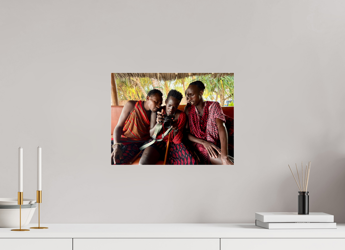 40 x 30 cm, Impression brillante fine art sur alu dibond (prête à être accrochée) Spontaneous light (Tanzanie, Zanzibar)