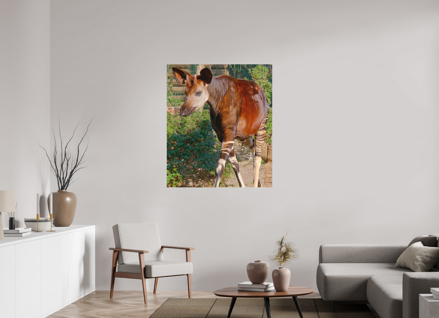 100 x 116,8 cm, Impression mate fine art sur alu dibond (prête à être accrochée) Okapi (Allemagne, Berlin)