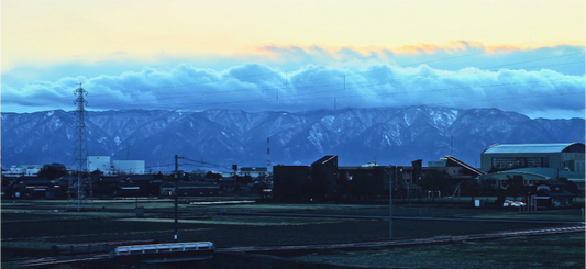 Industrial foothills (Japan, Toyama)