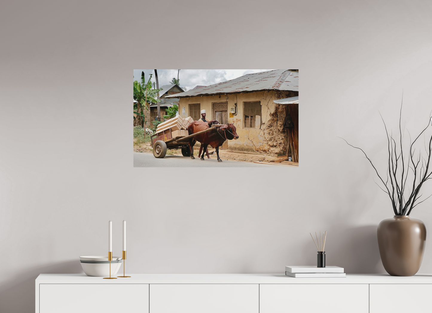 84,2 x 50 cm, Impression mate fine art sur alu dibond (prête à être accrochée) Faithful Zebu (Tanzanie, Zanzibar).jpg