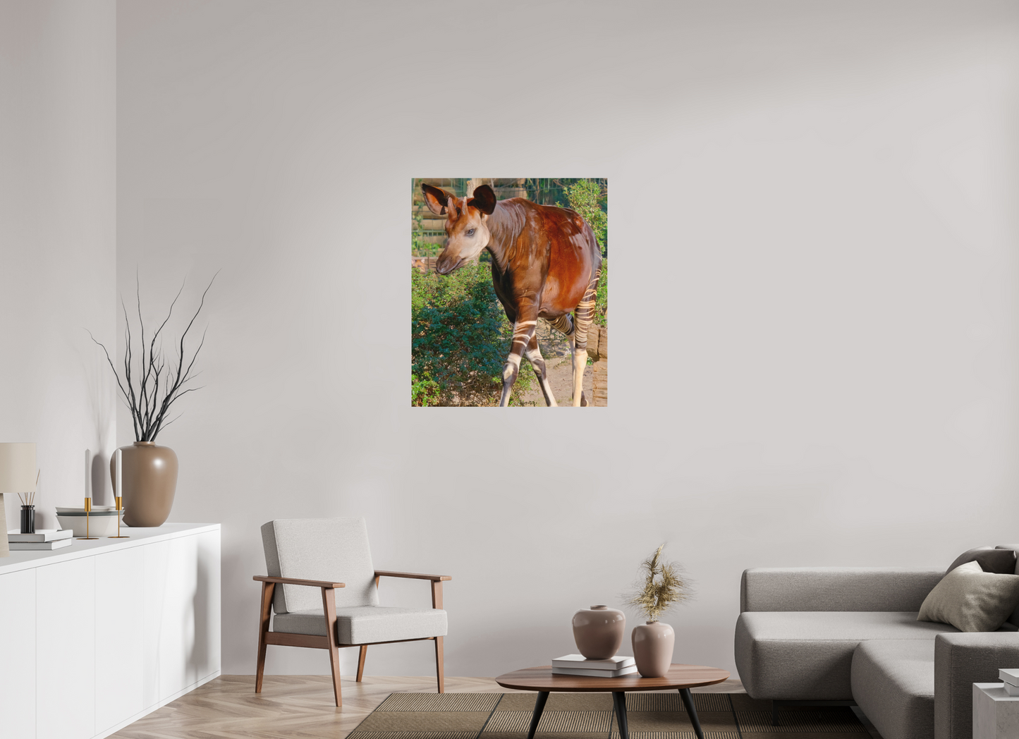 80 x 93,4 cm, Impression mate fine art sur alu dibond (prête à être accrochée) Okapi (Allemagne, Berlin)