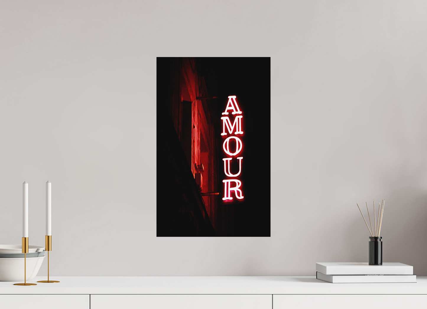 30 x 47,4 cm, Impression mate fine art sur alu dibond (prête à être accrochée) Amour (France, Paris)