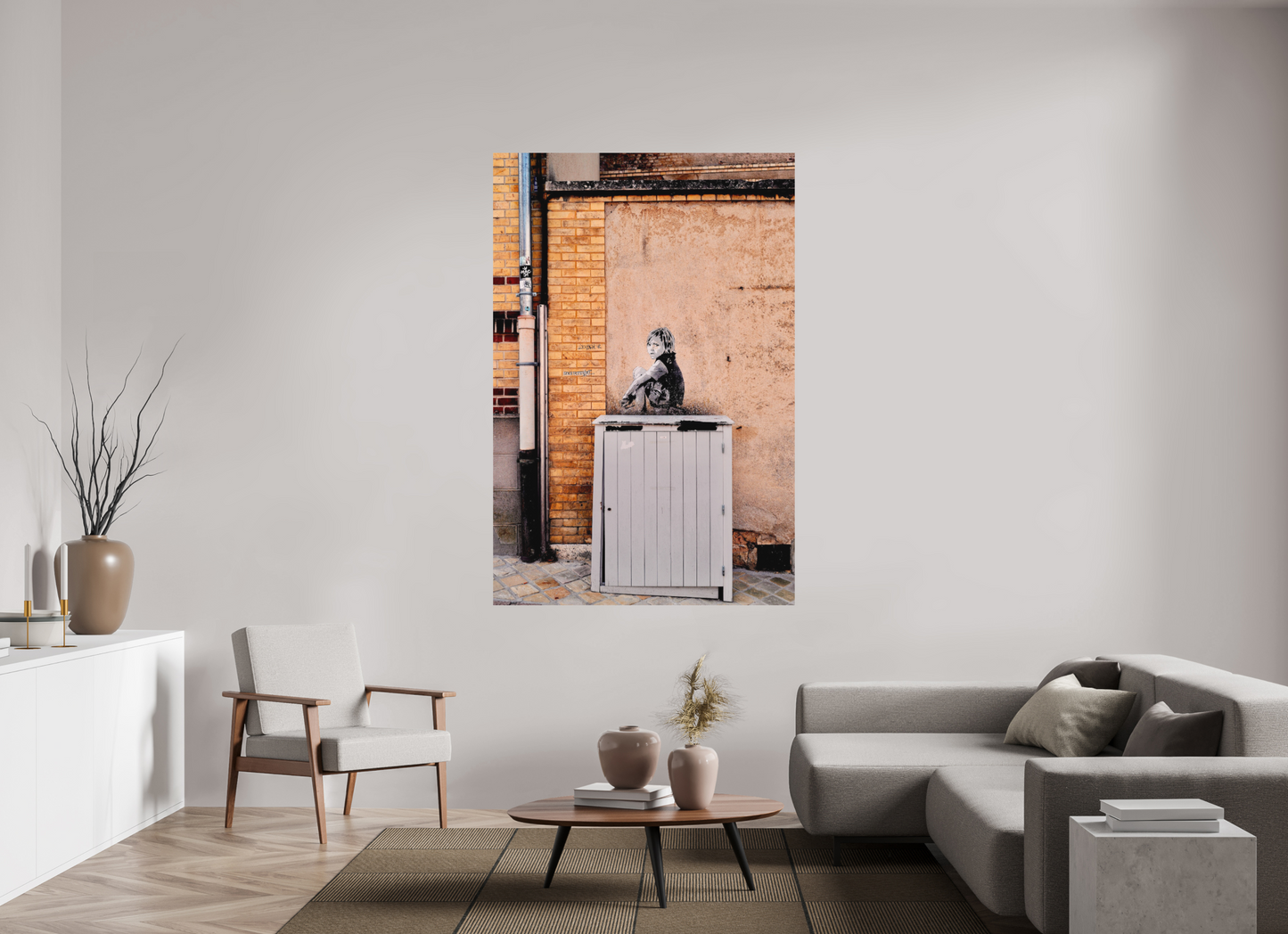 120 x 180 cm, Impression mate fine art sur alu dibond (prête à être accrochée) L’attente  (France, Chartres)