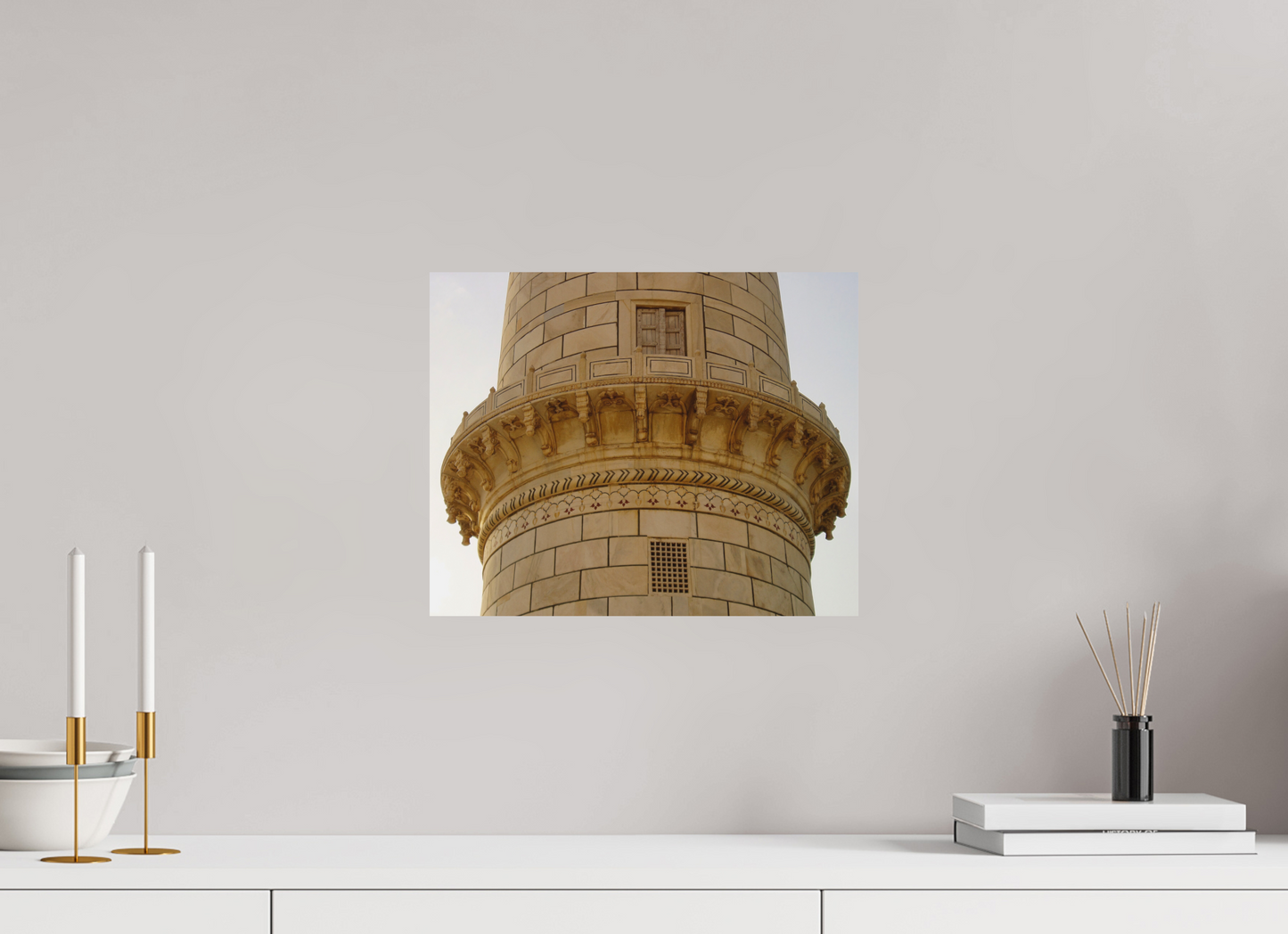 37,4 x 30 cm, Impression mate fine art sur alu dibond (prête à être accrochée) Pietra dura (Inde, Agra)