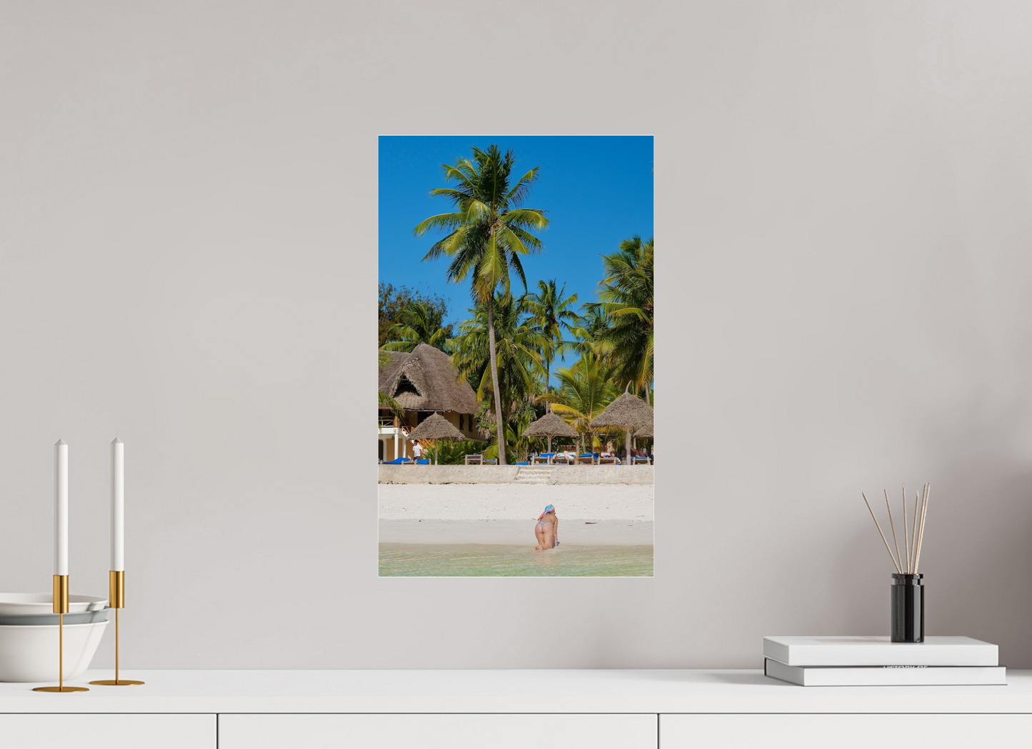 30 x 48 cm, Impression brillante fine art sur alu dibond (prête à être accrochée) Coco fesses (Tanzanie, Zanzibar)