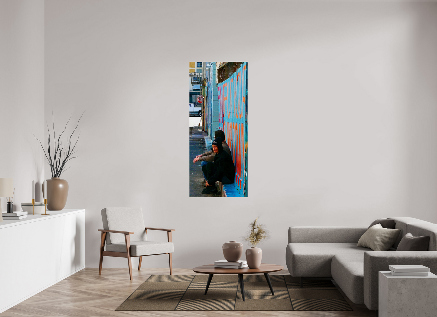 70 x 162,6 cm, Impression brillante fine art sur alu dibond (prête à être accrochée) Backstreet Chronicles (Etats-Unis, San Fransisco)