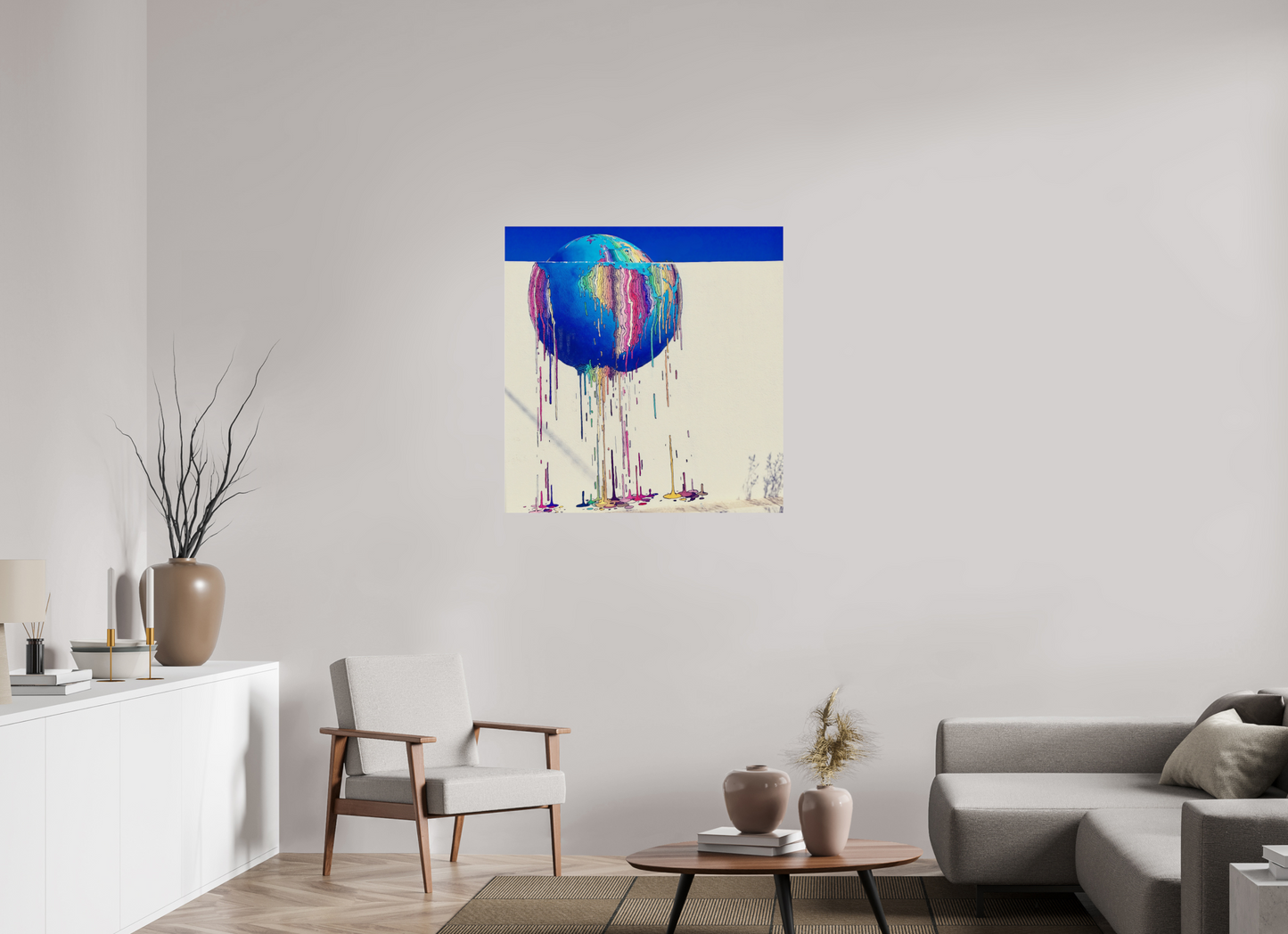 90 x 92,6 cm, Impression brillante fine art sur alu dibond (prête à être accrochée) Fonte des repères (Tunisie, Djerba)