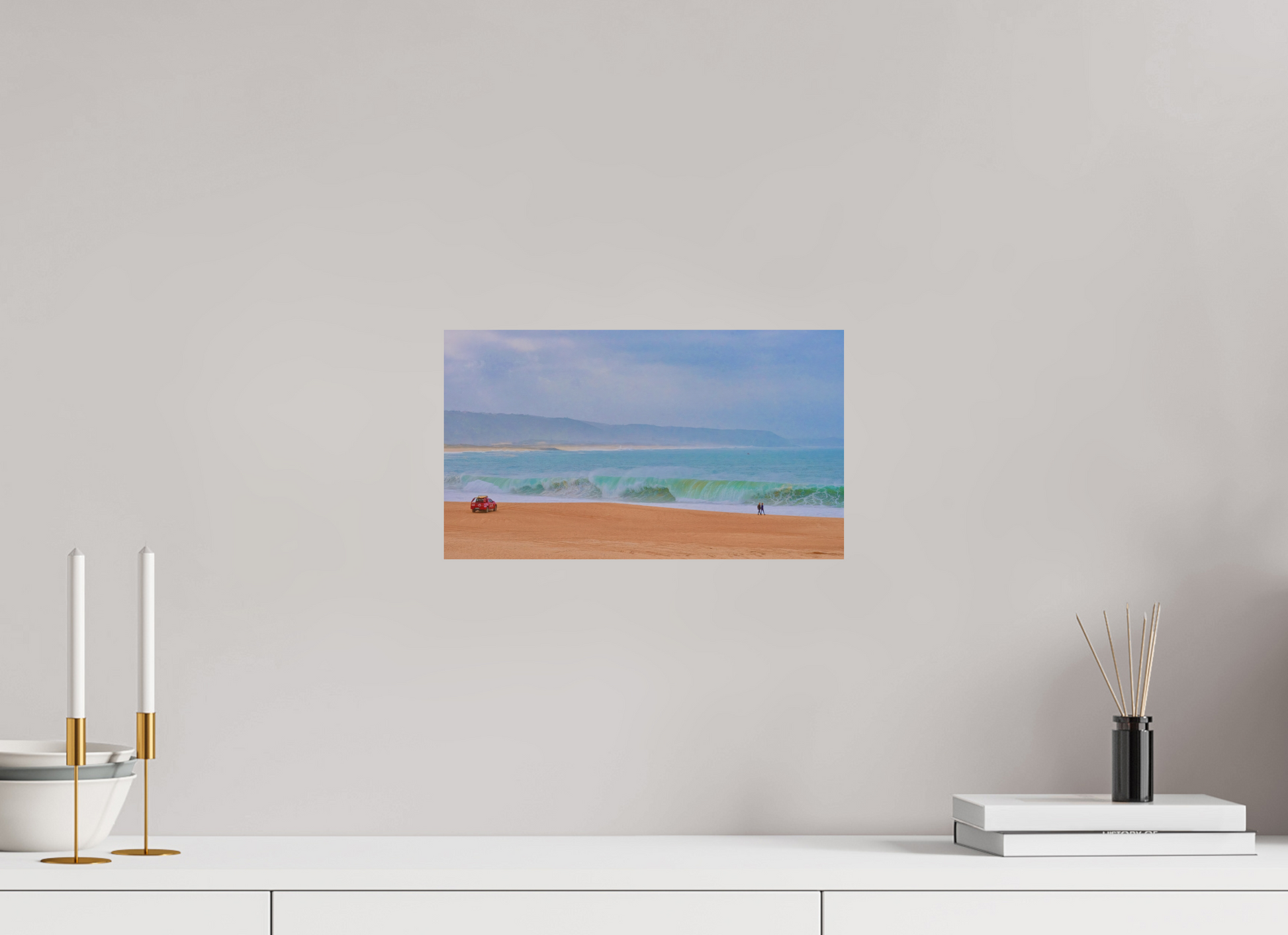 34,9 x 20 cm, Impression mate fine art sur alu dibond (prête à être accrochée) Contrechamp (Portugal, Nazaré)