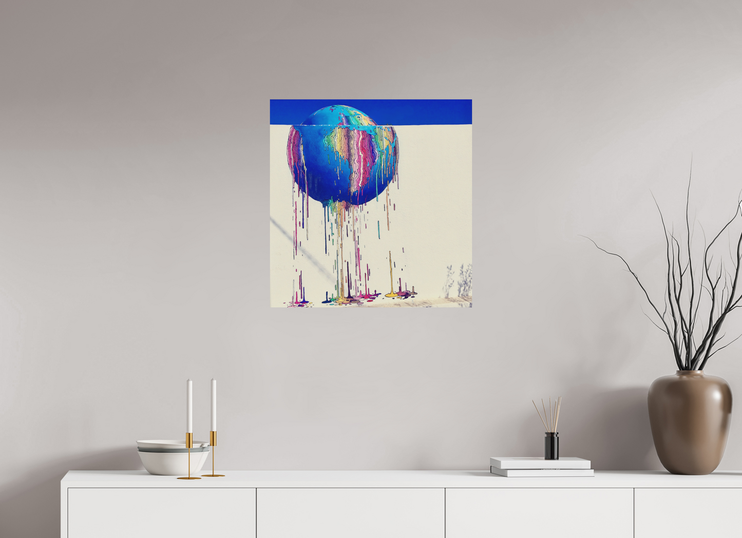 60 x 61,8 cm, Impression mate fine art sur alu dibond (prête à être accrochée) Fonte des repères (Tunisie, Djerba)