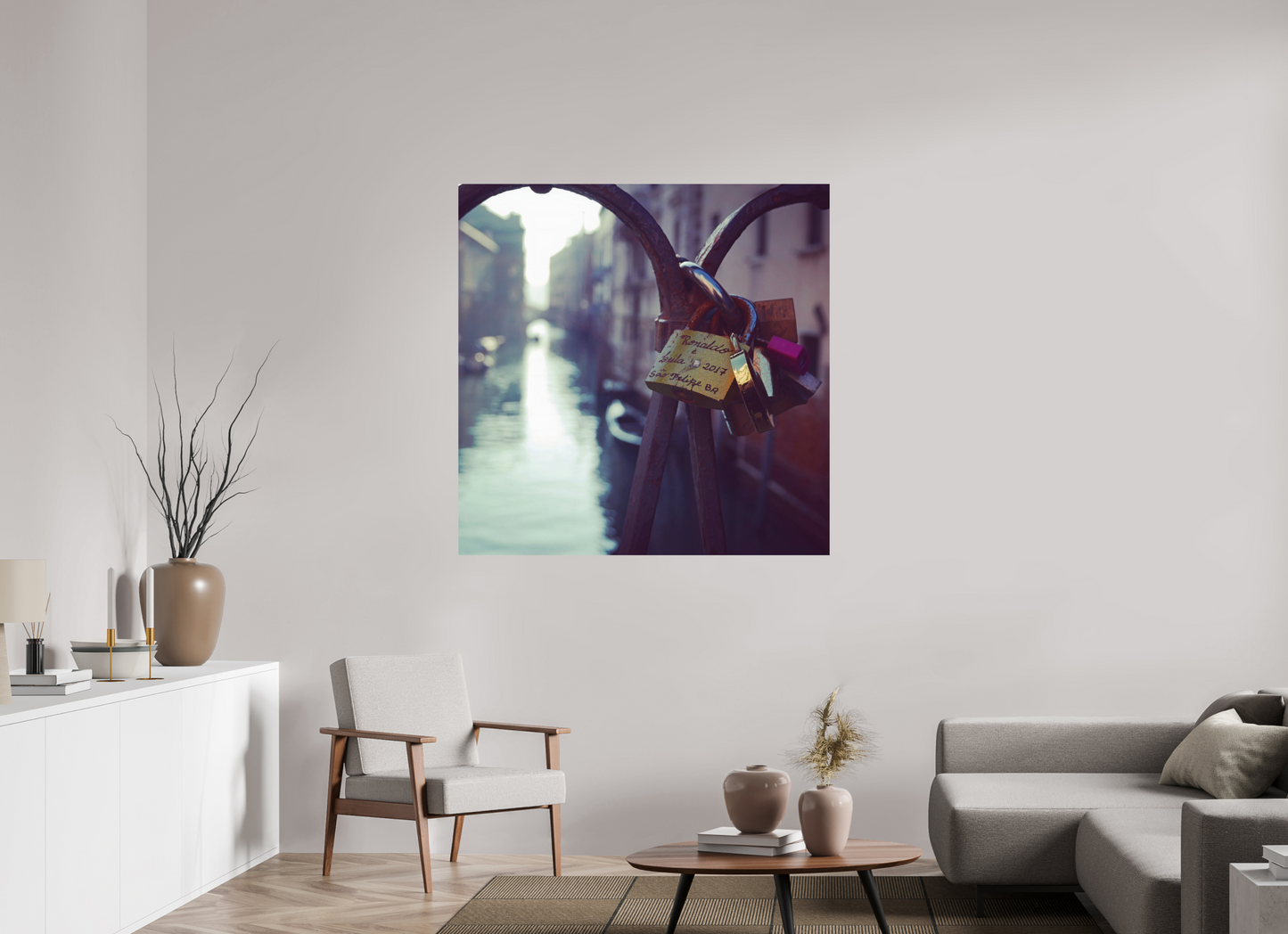 120 x 120 cm, Impression mate fine art sur alu dibond (prête à être accrochée) Ancres (Italie, Venise)