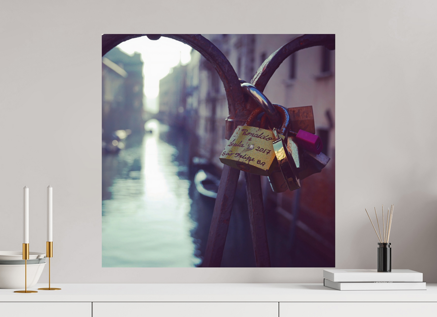 60 x 60 cm, Impression mate fine art sur alu dibond (prête à être accrochée) Ancres (Italie, Venise)