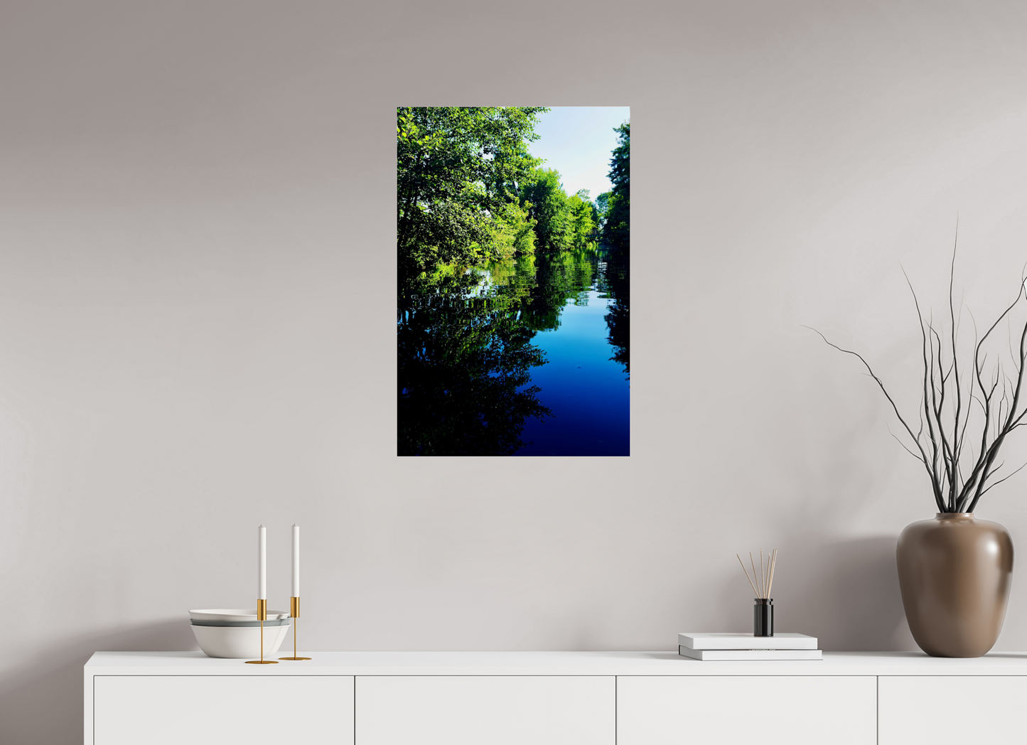 50 x 75 cm, Impression brillante fine art sur alu dibond (prête à être accrochée) Liquid Silence (France, Chartres)