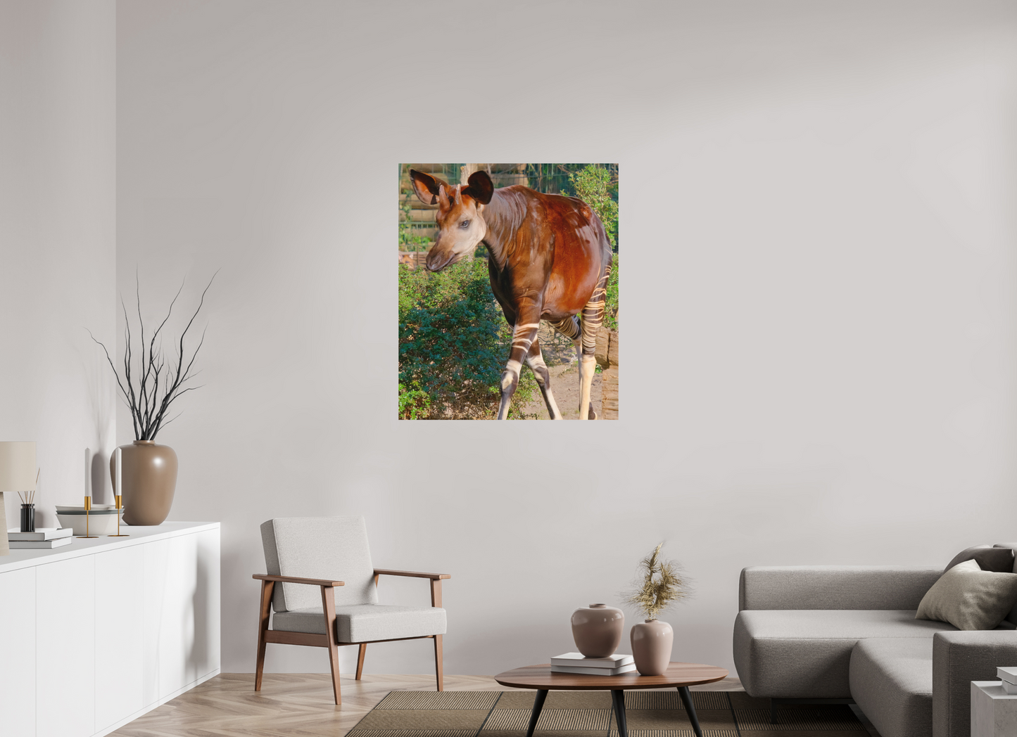 90 x 105,1 cm, Impression mate fine art sur alu dibond (prête à être accrochée) Okapi (Allemagne, Berlin)