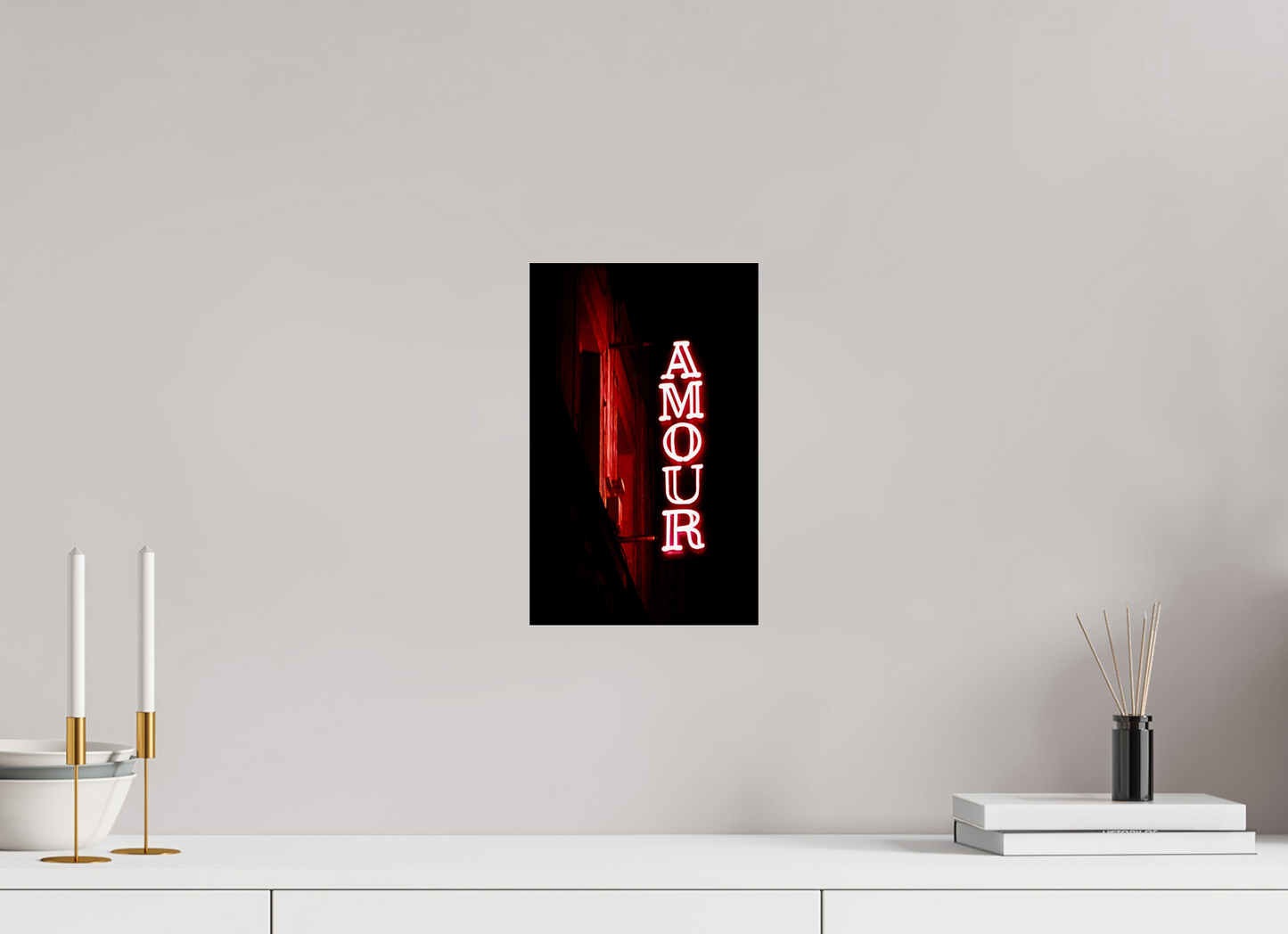 20 x 31,6 cm, Impression brillante fine art sur alu dibond (prête à être accrochée) Amour (France, Paris)