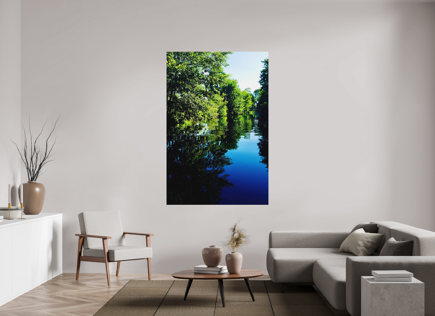 120 x 180 cm, Impression mate fine art sur alu dibond (prête à être accrochée) Liquid Silence (France, Chartres)