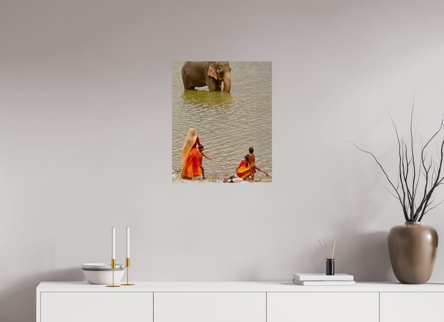 50 x 60,7 cm, Tirage brillant papier Fuji Crystal DP II (à encadrer) Proximité (Inde, Udaipur)