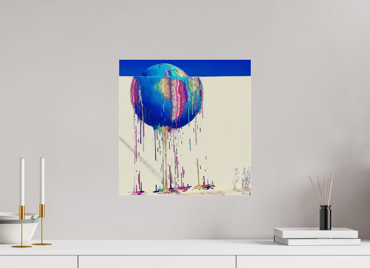 40 x 41,2 cm, Impression brillante fine art sur alu dibond (prête à être accrochée) Fonte des repères (Tunisie, Djerba)