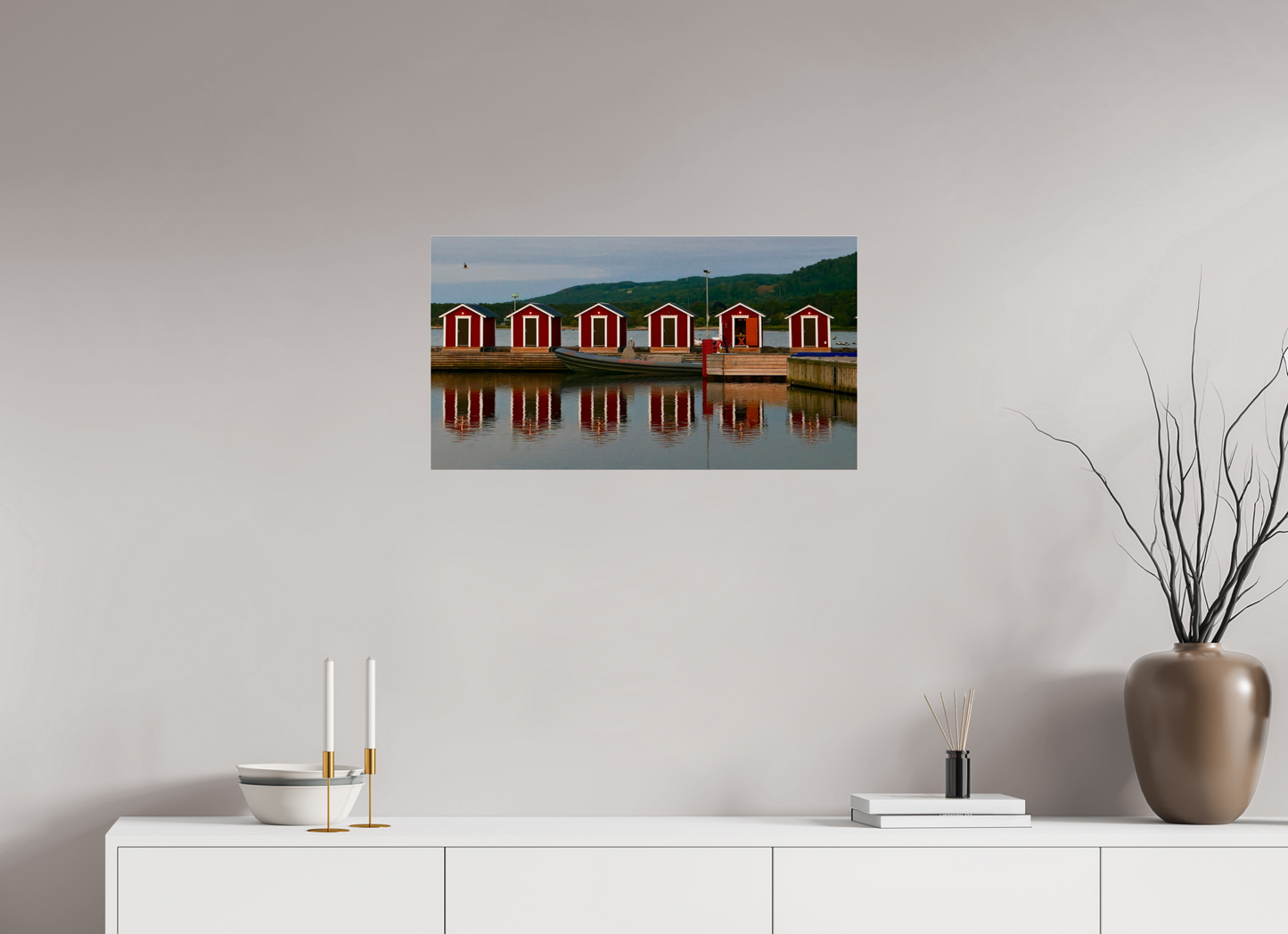 73 x 40 cm, Impression brillante fine art sur alu dibond (prête à être accrochée) Épure nordique (Suède, Båstad)