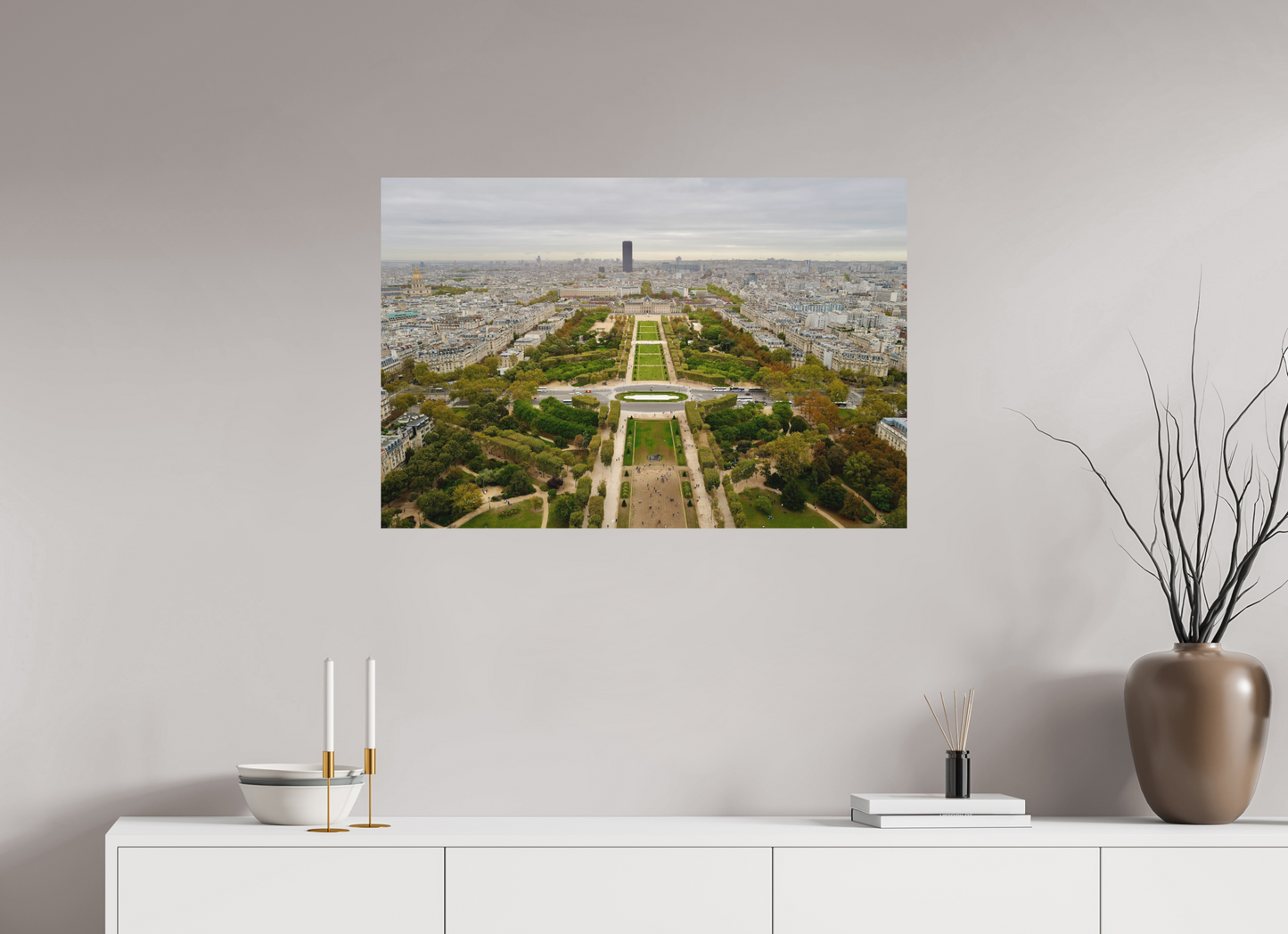 90 x 60 cm, Impression mate fine art sur alu dibond (prête à être accrochée) Perspective française (France, Paris)