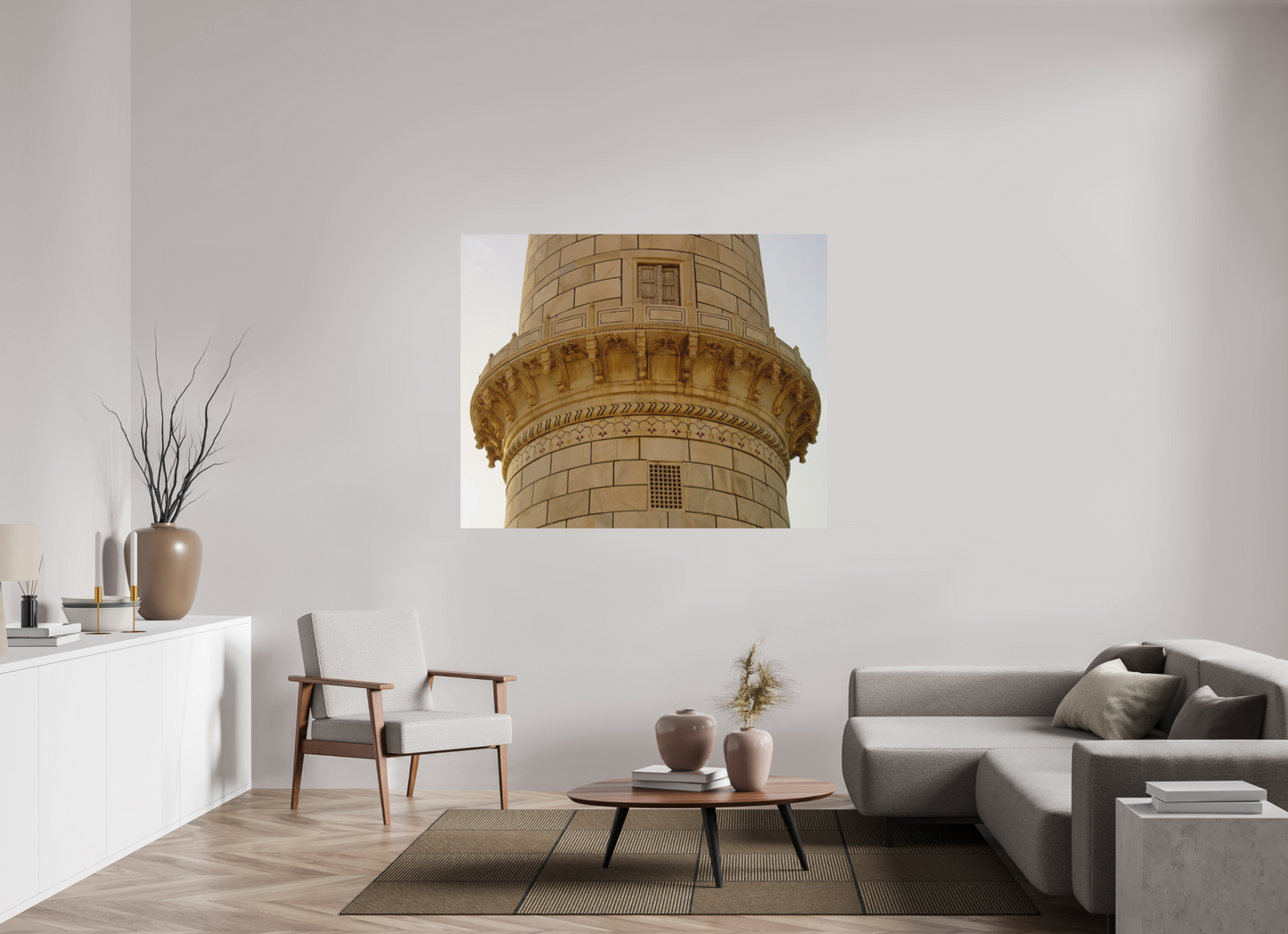 149,6 x 120 cm, Impression mate fine art sur alu dibond (prête à être accrochée) Pietra dura (Inde, Agra)