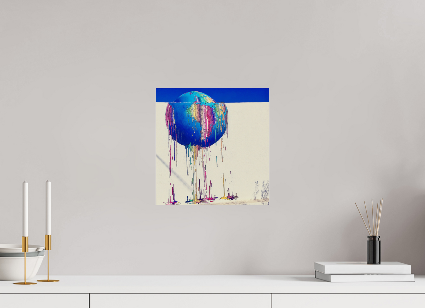 30 x 30,9 cm, Impression brillante fine art sur alu dibond (prête à être accrochée) Fonte des repères (Tunisie, Djerba)