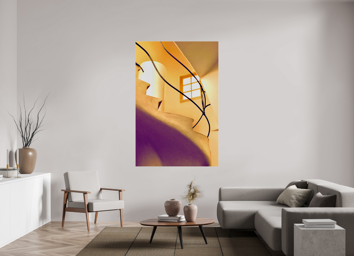 120 x 181,5 cm, Impression brillante fine art sur alu dibond (prête à être accrochée) Courbe souveraine (Espagne, Barcelone)