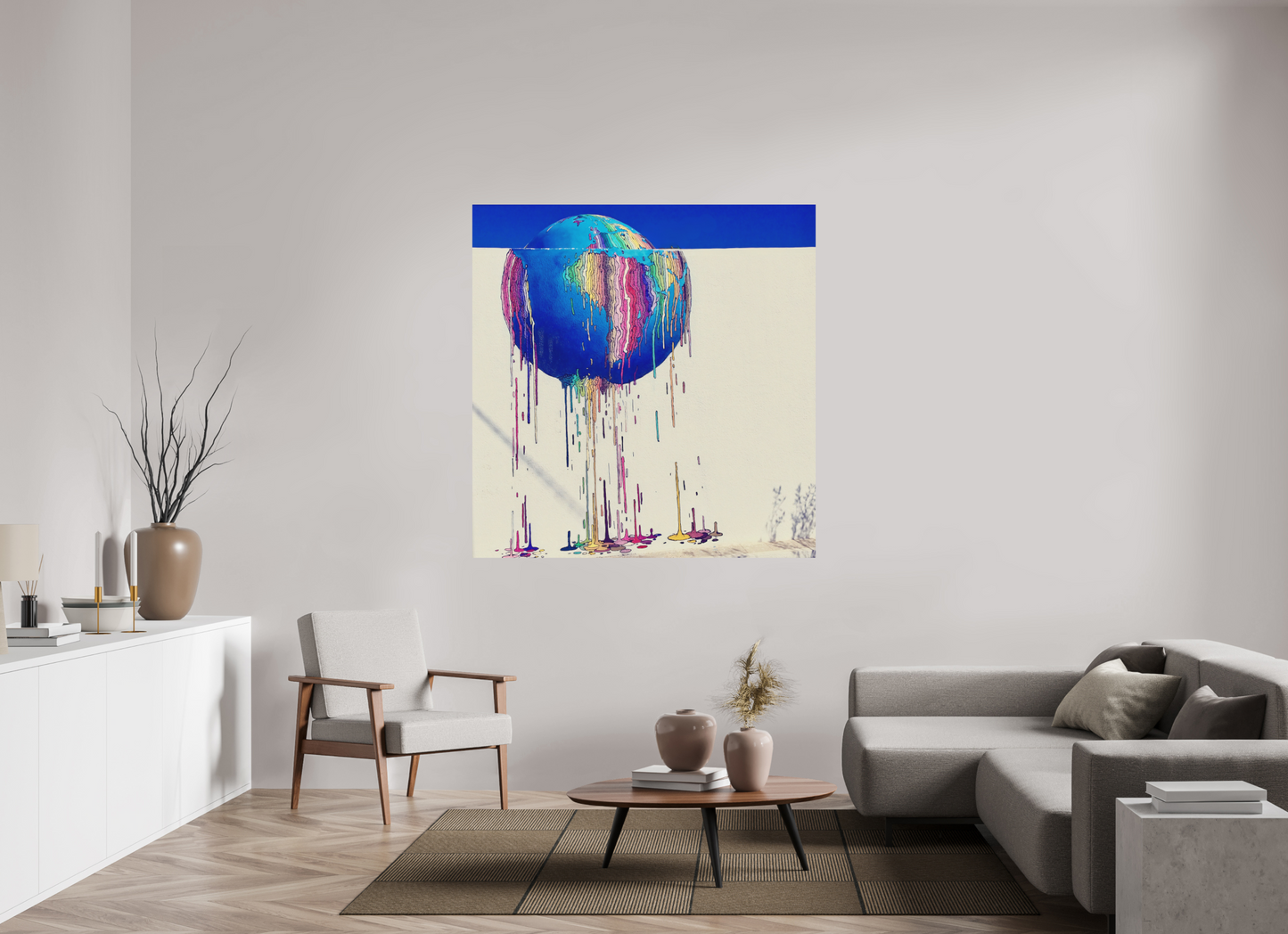 140 x 144,1 cm, Impression mate fine art sur alu dibond (prête à être accrochée) Fonte des repères (Tunisie, Djerba)