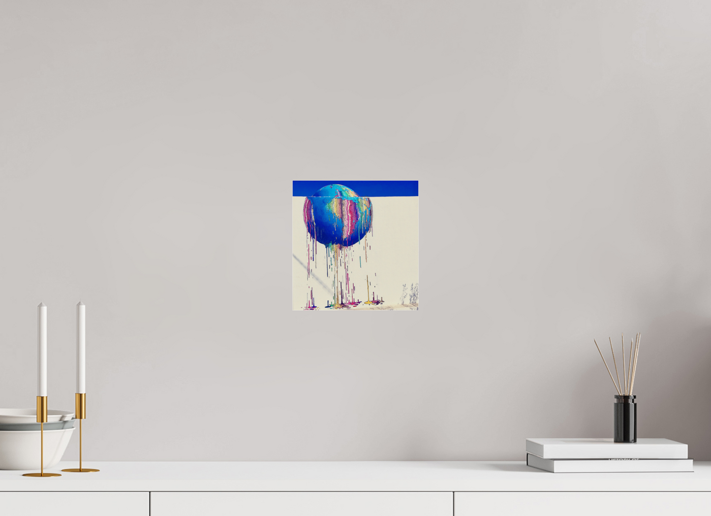 20 x 20,6 cm, Impression brillante fine art sur alu dibond (prête à être accrochée) Fonte des repères (Tunisie, Djerba)