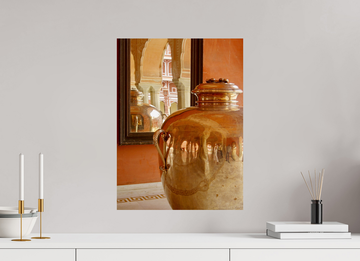 40 x 54,3 cm, Tirage brillant papier Fuji Crystal DP II (à encadrer) Miroir d’empire (Inde, Jaipur)