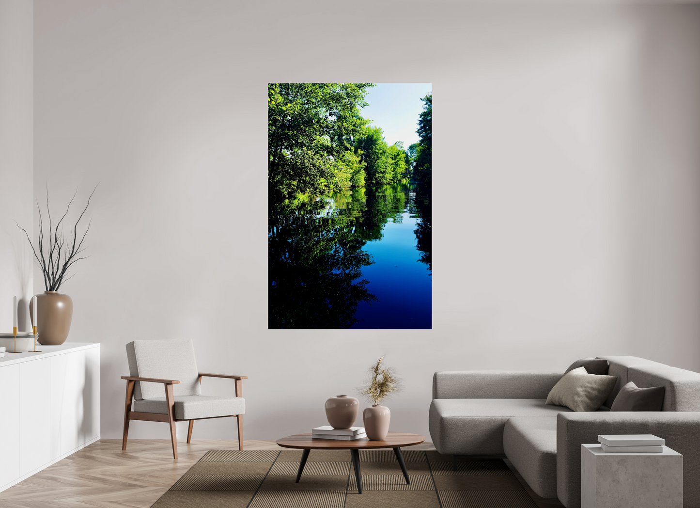 120 x 180 cm, Impression brillante fine art sur alu dibond (prête à être accrochée) Liquid Silence (France, Chartres)