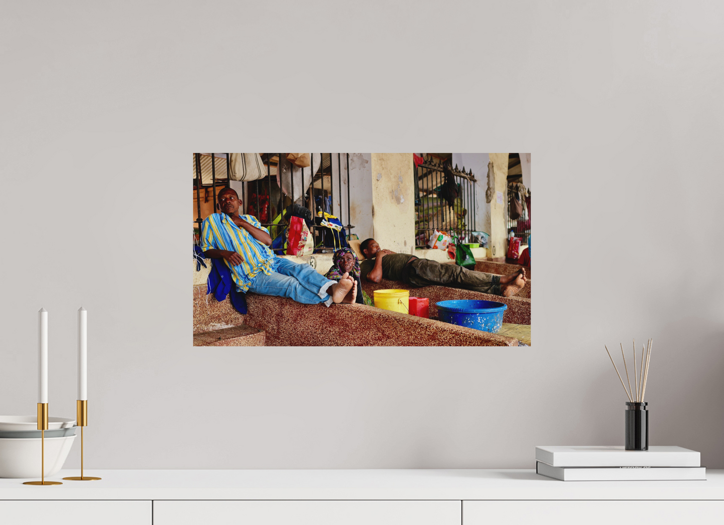 Sleeping market (Tanzanie, Zanzibar)