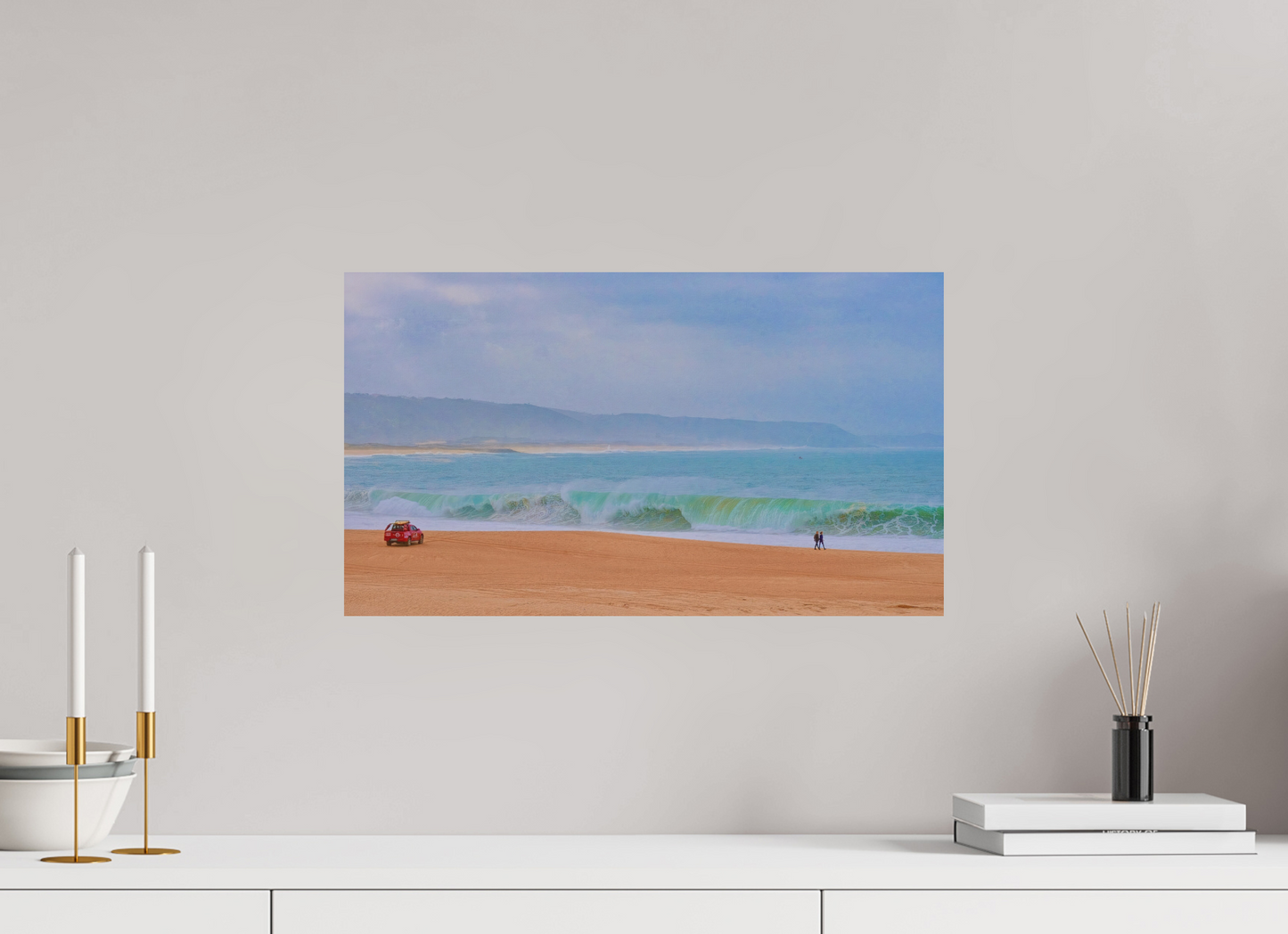 52,3 x 30 cm, Impression mate fine art sur alu dibond (prête à être accrochée) Contrechamp (Portugal, Nazaré)