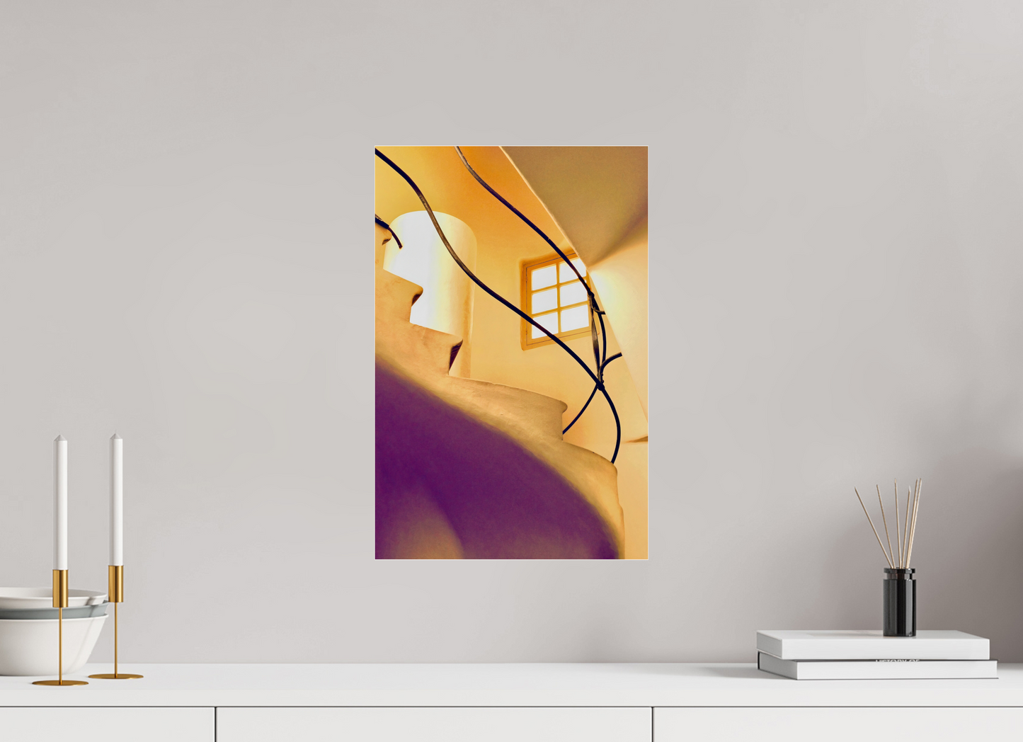 30 x 45,4 cm, Impression brillante fine art sur alu dibond (prête à être accrochée) Courbe souveraine (Espagne, Barcelone)